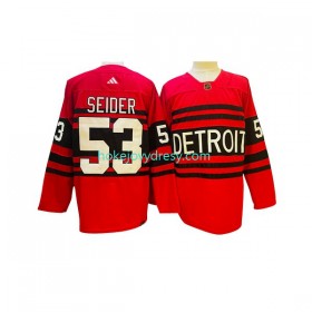 Pánské Hokejový Dres Detroit Red Wings Moritz Seider 53 Adidas 2022-2023 Reverse Retro Červené Authentic